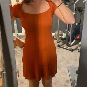 Burnt orange casual dress